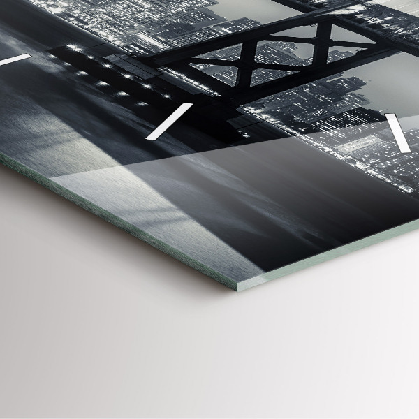 Kwadratowy zegar Most nocą San Francisco