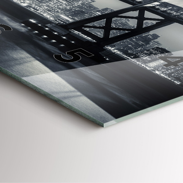 Kwadratowy zegar Most nocą San Francisco