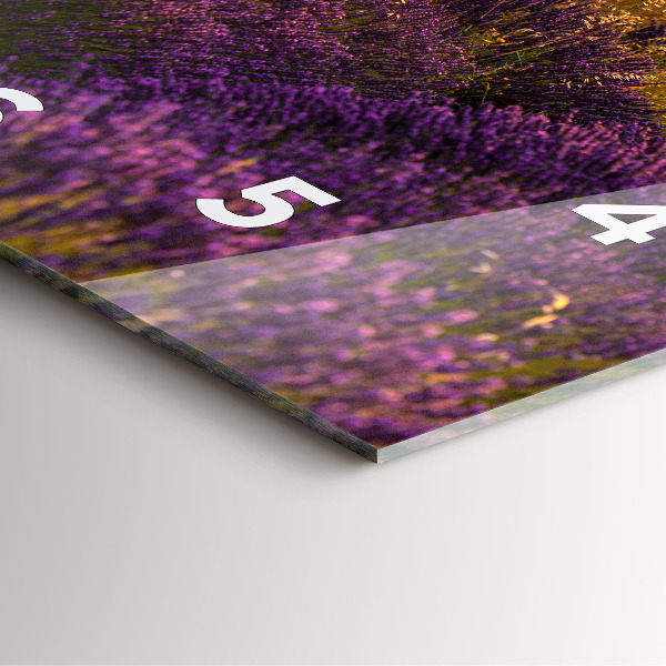 Kwadratowy zegar Łąka lawendowa Francja