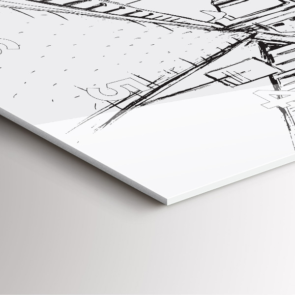 Kwadratowy zegar Rysunek miasta Prowansja