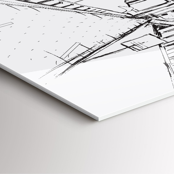 Kwadratowy zegar Rysunek miasta Prowansja