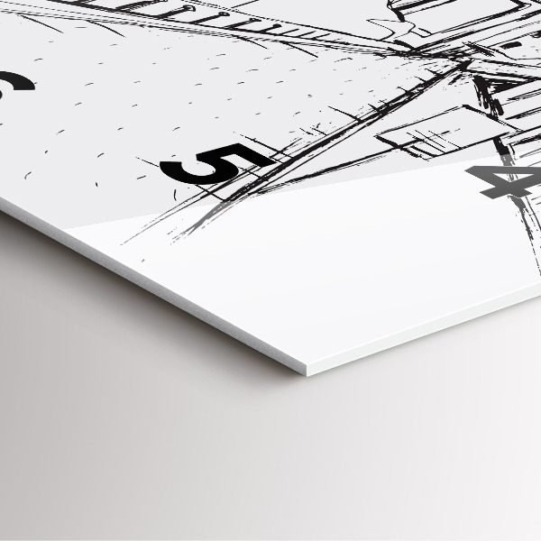 Kwadratowy zegar Rysunek miasta Prowansja