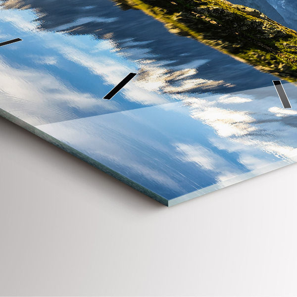 Zegar na ścianę kwadratowy Dolina Chamonix, Alpy Francuskie