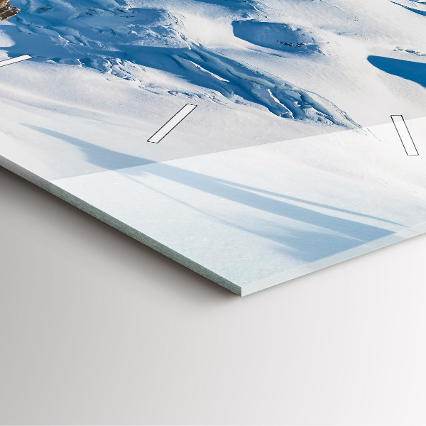 Kwadratowy zegar Narciarz w Alpach