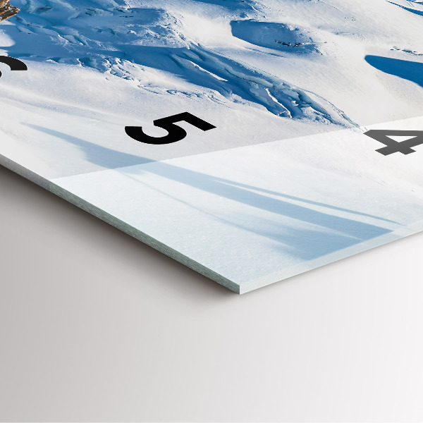 Kwadratowy zegar Narciarz w Alpach