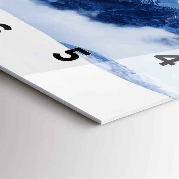 Zegar na ścianę kwadratowy Panorama gór