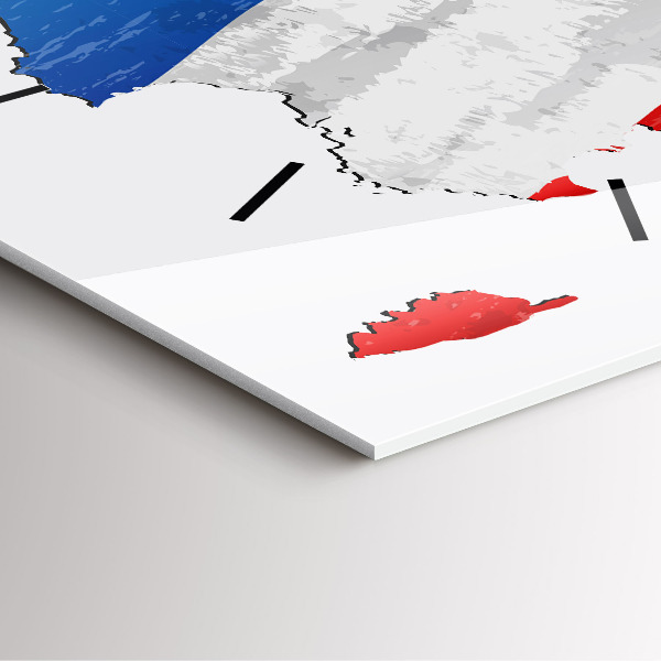 Kwadratowy zegar Flaga Francji