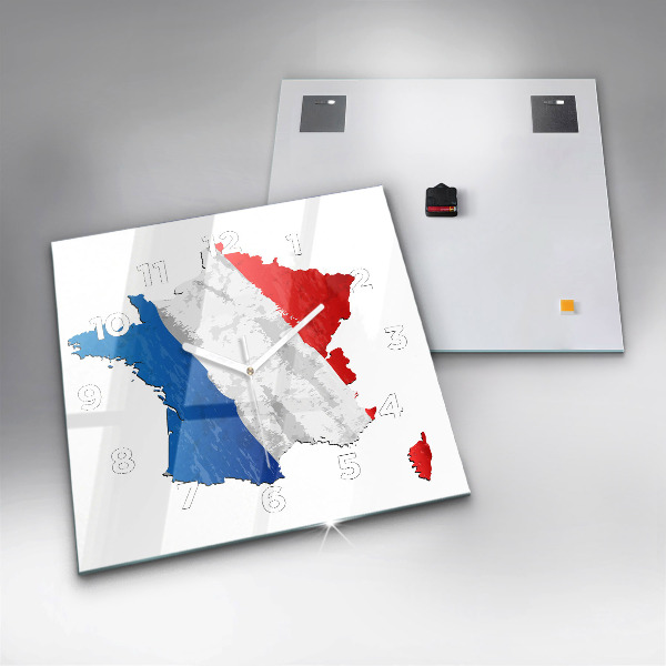 Kwadratowy zegar Flaga Francji