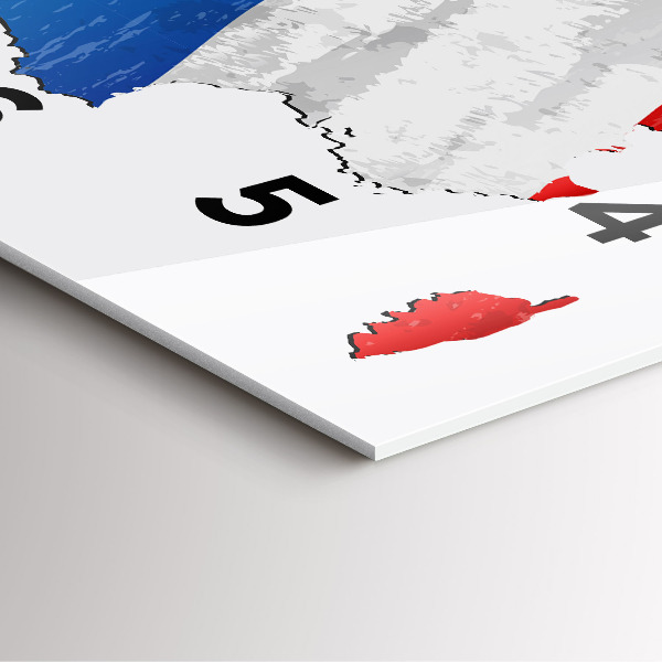 Kwadratowy zegar Flaga Francji