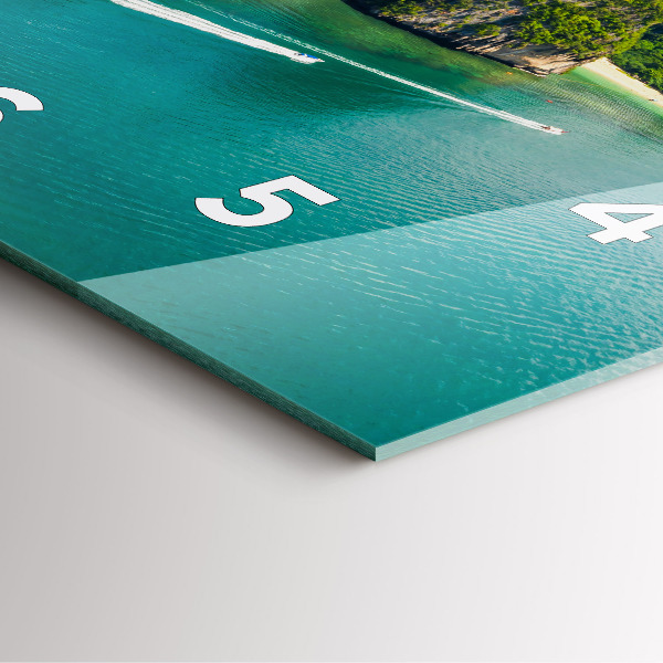 Zegar na ścianę kwadratowy Wyspa w Tajlandii