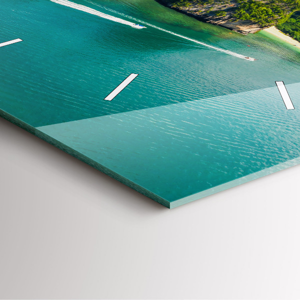 Zegar na ścianę kwadratowy Wyspa w Tajlandii