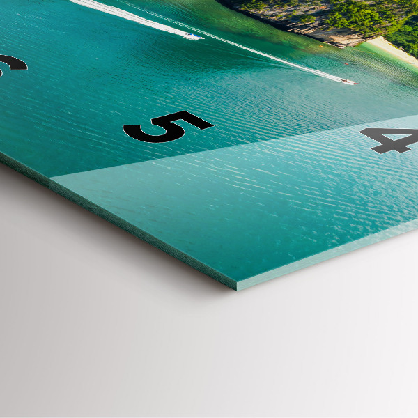 Zegar na ścianę kwadratowy Wyspa w Tajlandii