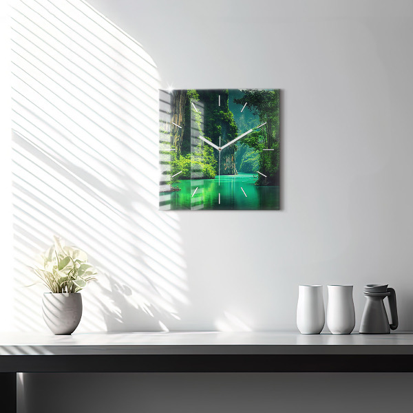 Zegar ścienny kwadratowy Pejzaż natury Tajlandii
