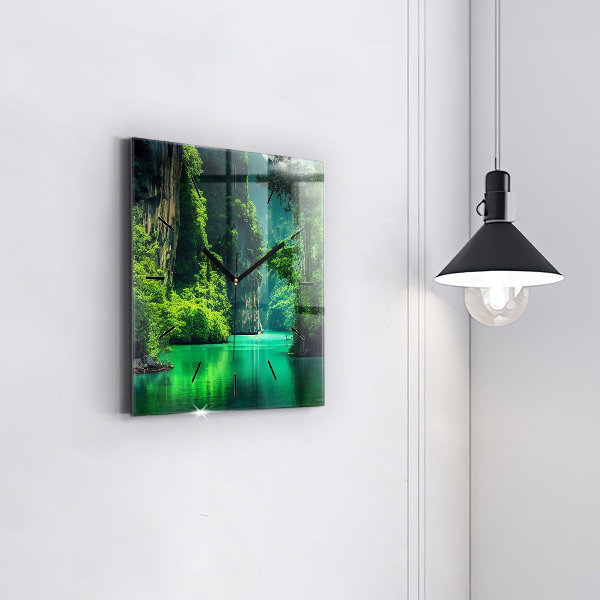 Zegar ścienny kwadratowy Pejzaż natury Tajlandii