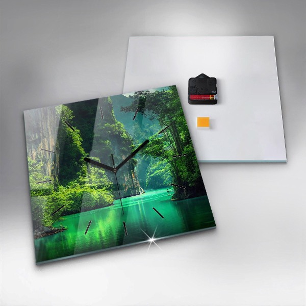 Zegar ścienny kwadratowy Pejzaż natury Tajlandii