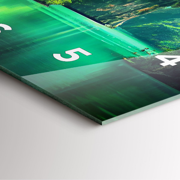 Zegar ścienny kwadratowy Pejzaż natury Tajlandii