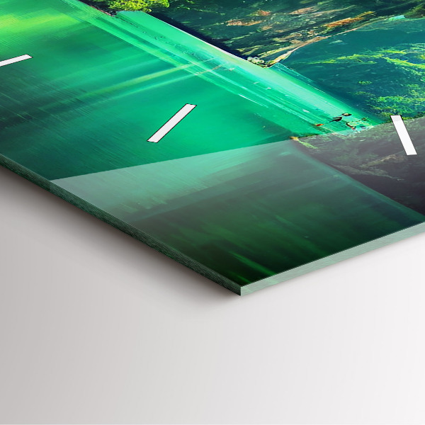 Zegar ścienny kwadratowy Pejzaż natury Tajlandii