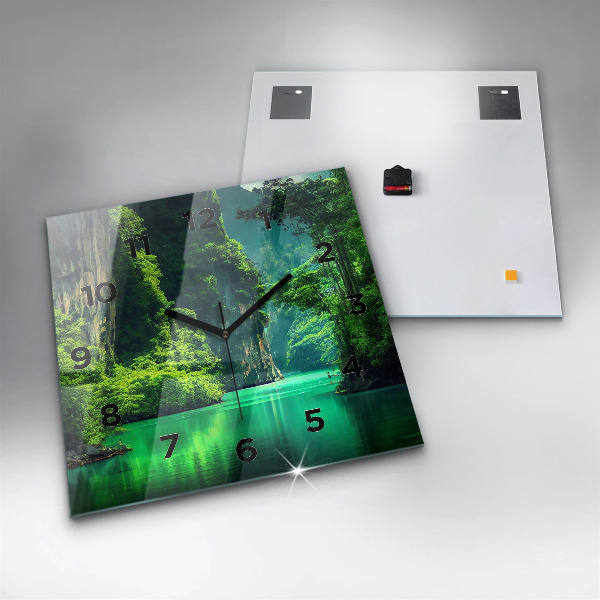 Zegar ścienny kwadratowy Pejzaż natury Tajlandii