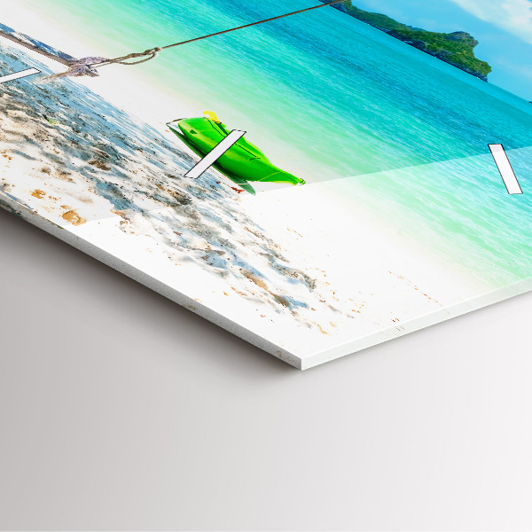 Zegar na ścianę kwadratowy Słoneczna wyspa Tajlandia