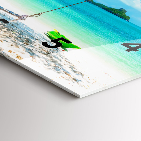 Zegar na ścianę kwadratowy Słoneczna wyspa Tajlandia