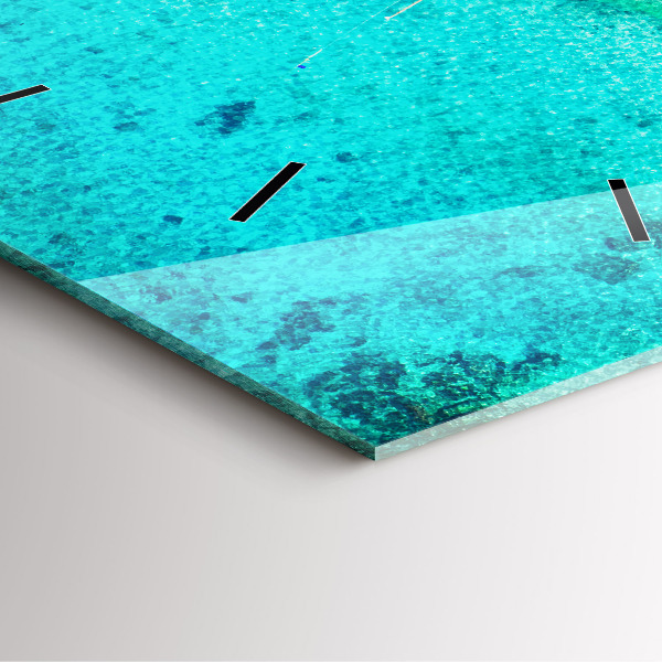 Zegar na ścianę kwadratowy Tropikalna plaża Koh Tao