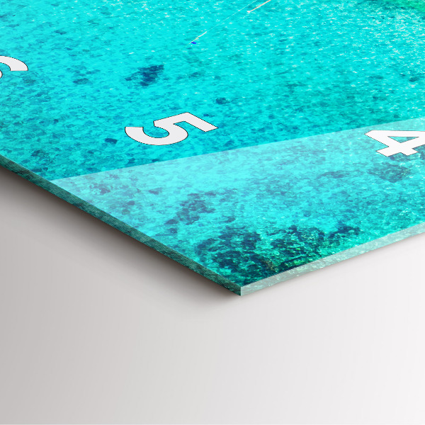 Zegar na ścianę kwadratowy Tropikalna plaża Koh Tao