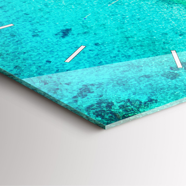 Zegar na ścianę kwadratowy Tropikalna plaża Koh Tao