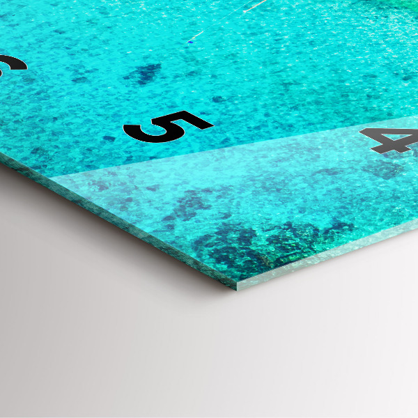 Zegar na ścianę kwadratowy Tropikalna plaża Koh Tao