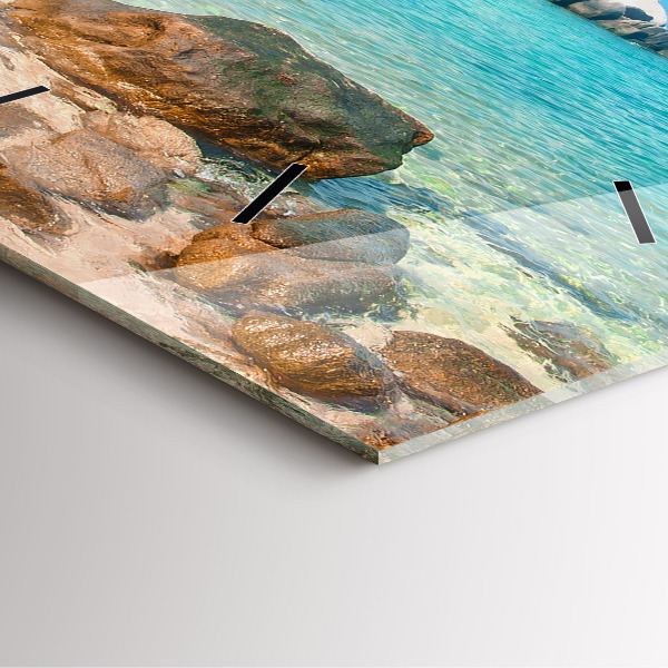 Kwadratowy zegar Piękna plaża w Tajlandii