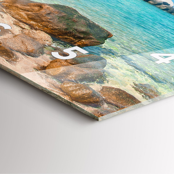 Kwadratowy zegar Piękna plaża w Tajlandii