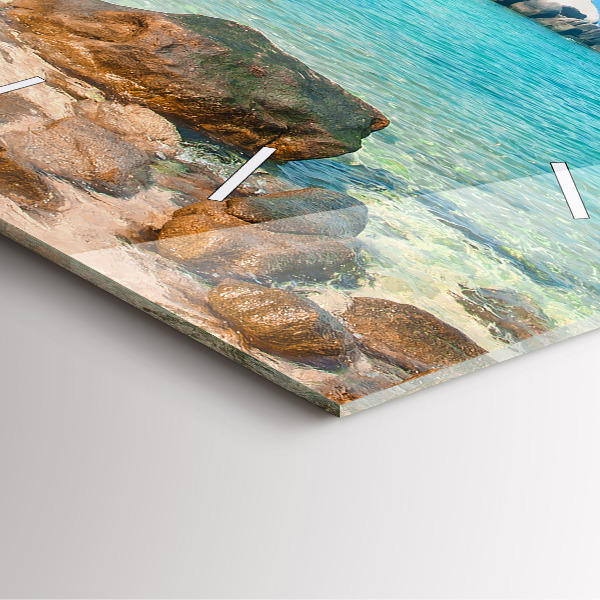 Kwadratowy zegar Piękna plaża w Tajlandii