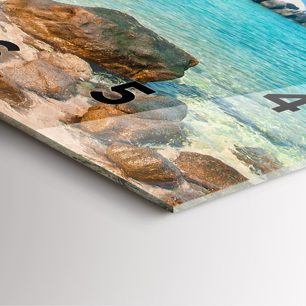 Kwadratowy zegar Piękna plaża w Tajlandii