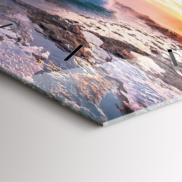 Kwadratowy zegar Gejzer na wyspie Islandia