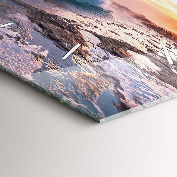 Kwadratowy zegar Gejzer na wyspie Islandia