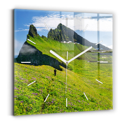 Zegar na ścianę kwadratowy Rezerwat Hornstrandir Islandia