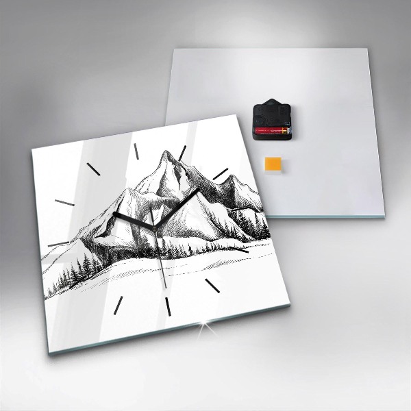 Kwadratowy zegar Rysowane góry