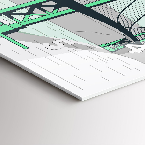 Kwadratowy zegar Zielony most