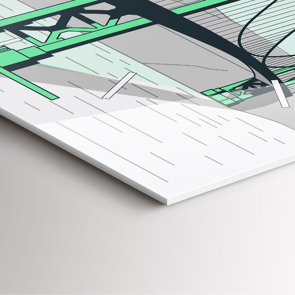 Kwadratowy zegar Zielony most