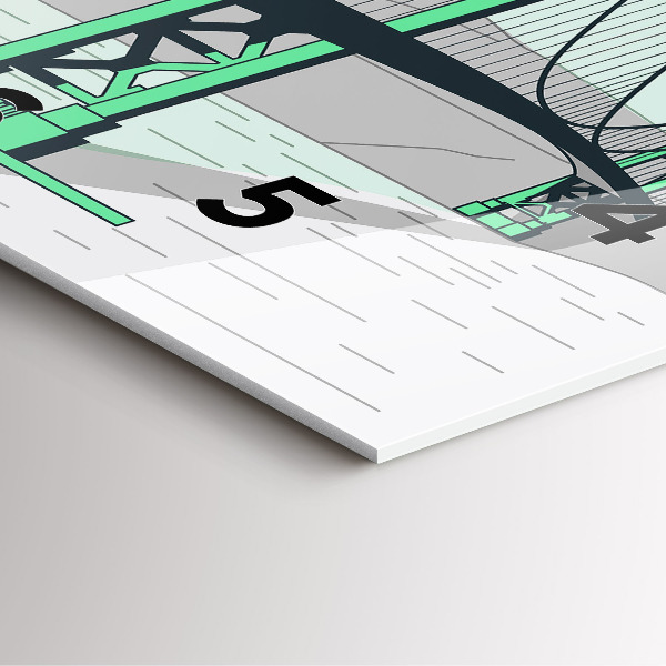 Kwadratowy zegar Zielony most