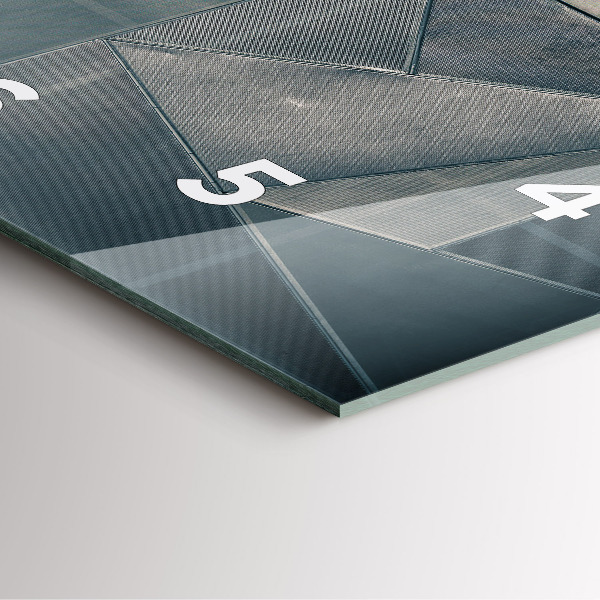 Kwadratowy zegar Metalowa abstrakcja trójkąty