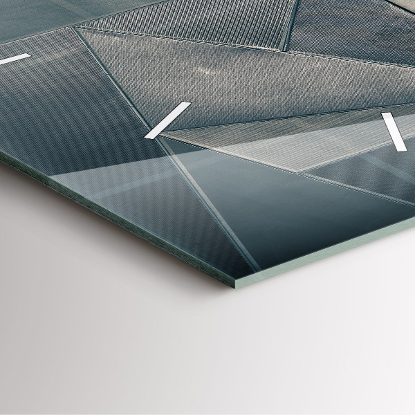 Kwadratowy zegar Metalowa abstrakcja trójkąty