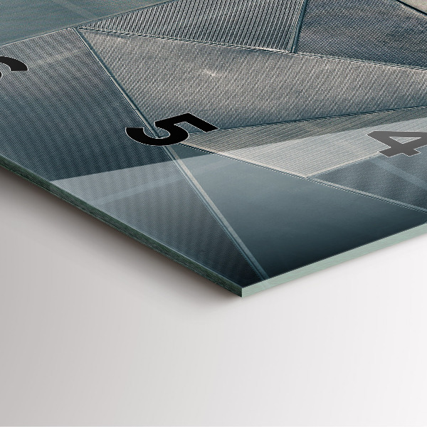 Kwadratowy zegar Metalowa abstrakcja trójkąty