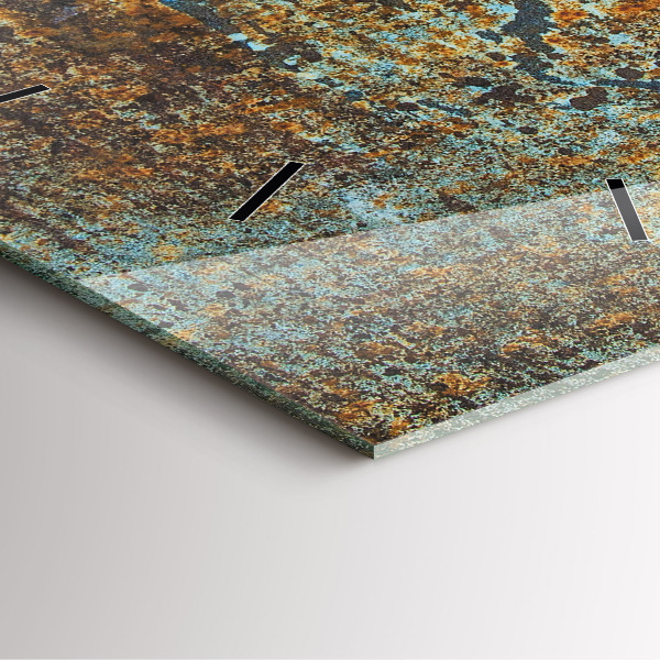 Kwadratowy zegar Tekstura Starego Metalu