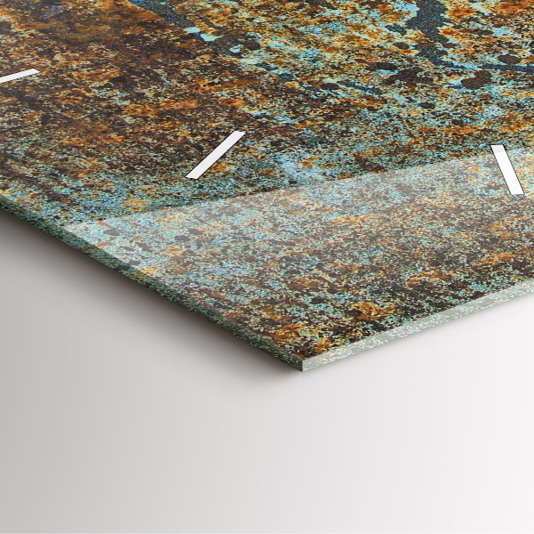 Kwadratowy zegar Tekstura Starego Metalu