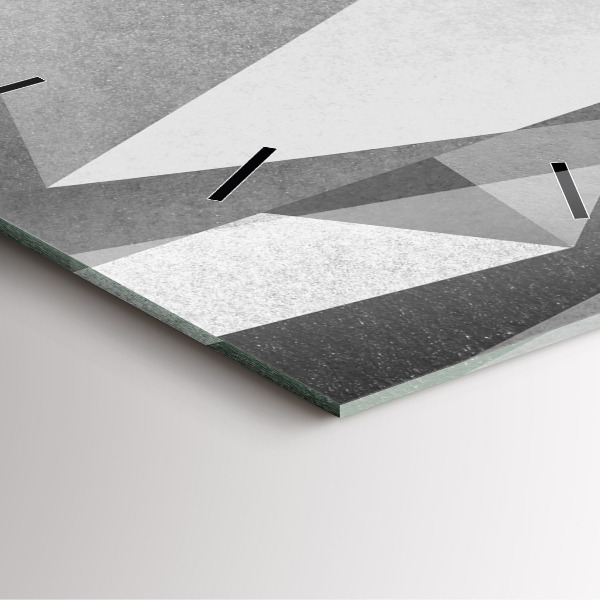 Kwadratowy zegar Szara Geometryczna Abstrakcja