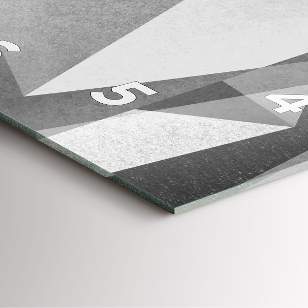 Kwadratowy zegar Szara Geometryczna Abstrakcja