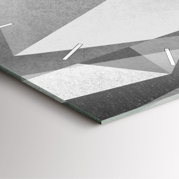 Kwadratowy zegar Szara Geometryczna Abstrakcja