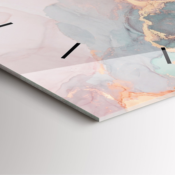 Zegar na ścianę kwadratowy Tekstura marmuru