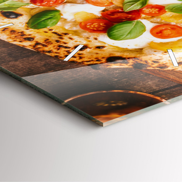 Zegar ścienny kwadratowy Włoska pizza
