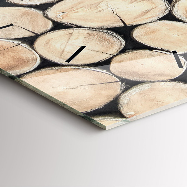 Kwadratowy zegar Ścięte pieńki drzewa